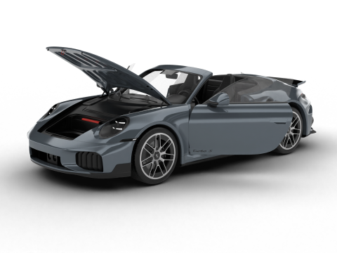 Porsche 911 Carrera Turbo S Aero Cabriolet 2026 HQ Modelo 3D