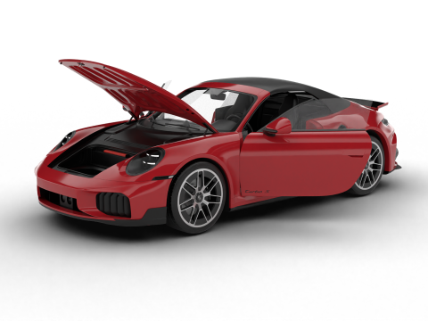 Porsche 911 Carrera Turbo S Aero Cabriolet 2026 HQ Modelo 3D