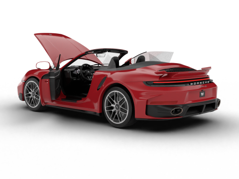 Porsche 911 Carrera Turbo S Aero Cabriolet 2026 HQ Modelo 3D