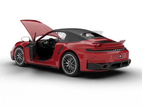Porsche 911 Carrera Turbo S Aero Cabriolet 2026 HQ Modelo 3D
