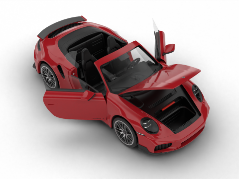 Porsche 911 Carrera Turbo S Aero Cabriolet 2026 HQ Modelo 3D