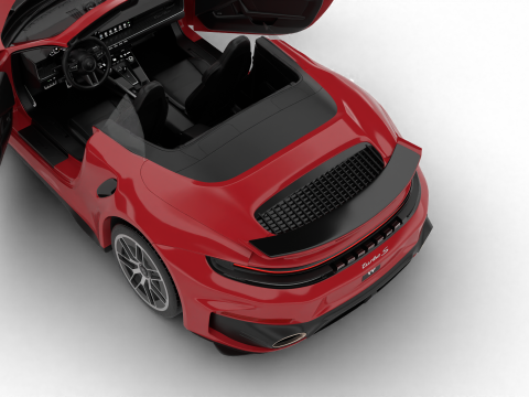 Porsche 911 Carrera Turbo S Aero Cabriolet 2026 HQ Modelo 3D