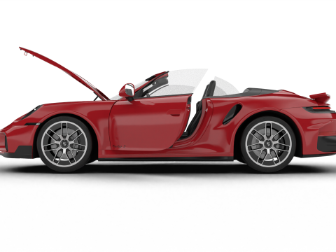 Porsche 911 Carrera Turbo S Aero Cabriolet 2026 HQ Modelo 3D