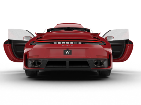 Porsche 911 Carrera Turbo S Aero Cabriolet 2026 HQ Modelo 3D