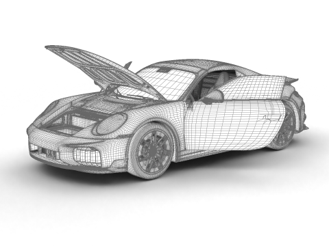 Porsche 911 Carrera Turbo S Aero Cabriolet 2026 HQ Modelo 3D