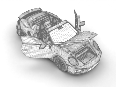 Porsche 911 Carrera Turbo S Aero Cabriolet 2026 HQ Modelo 3D