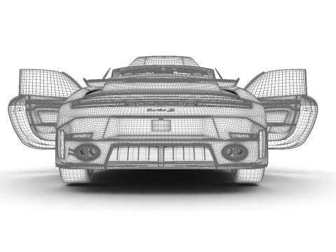 Porsche 911 Carrera Turbo S Aero Cabriolet 2026 HQ Modelo 3D