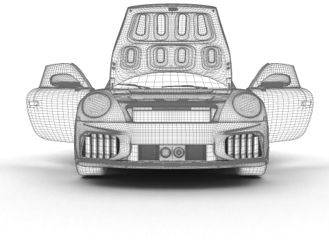 Porsche 911 Carrera Turbo S Aero Cabriolet 2026 HQ Modelo 3D