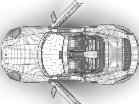 Porsche 911 Carrera Turbo S Aero Cabriolet 2026 HQ Modelo 3D