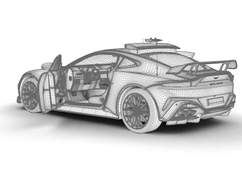 Aston Martin Vantage S F1 Safety Car 2025 HQ 3D Model