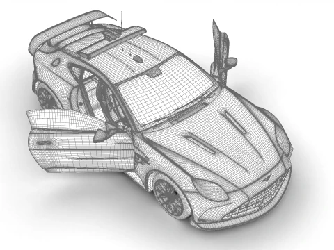 Aston Martin Vantage S F1 Safety Car 2025 HQ 3D Model