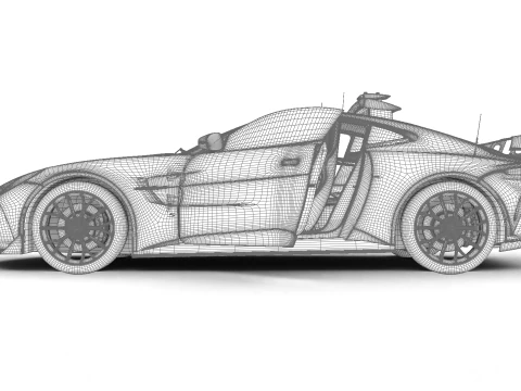 Aston Martin Vantage S F1 Safety Car 2025 HQ 3D Model