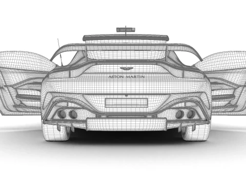 Aston Martin Vantage S F1 Safety Car 2025 HQ 3D Model