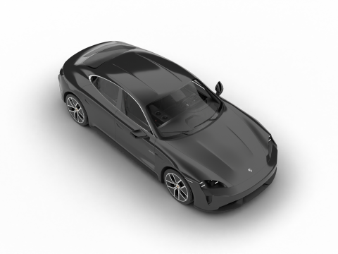 Porsche Taycan Turbo S 2025 3D Model