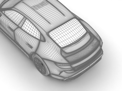 Porsche Taycan Turbo S 2025 3D Model