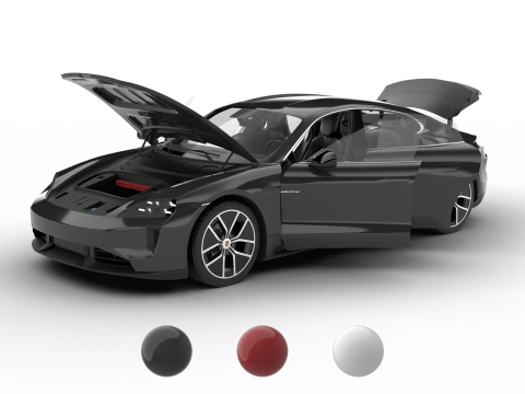 Porsche Taycan Turbo S 2025 HQ 3D Model