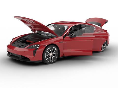 Porsche Taycan Turbo S 2025HQ Modello 3D