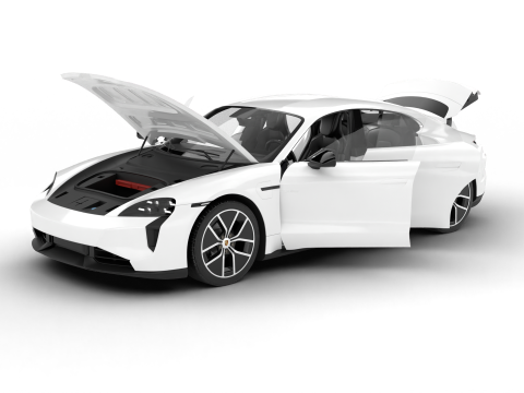 Porsche Taycan Turbo S 2025HQ Modello 3D