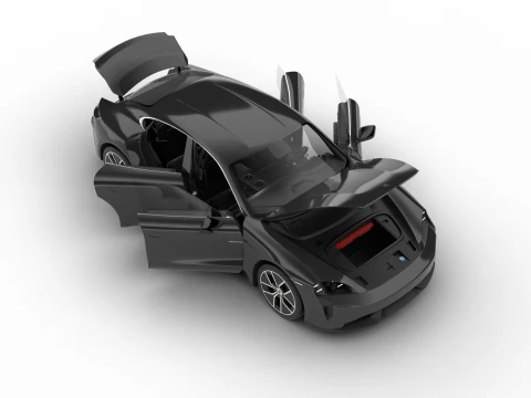 Porsche Taycan Turbo S 2025 HQ Modelo 3D