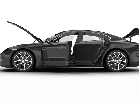 Porsche Taycan Turbo S 2025HQ Modello 3D