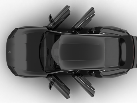 Porsche Taycan Turbo S 2025HQ Modello 3D