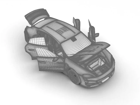 Porsche Taycan Turbo S 2025 HQ Modelo 3D