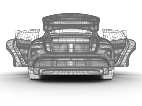 Porsche Taycan Turbo S 2025HQ Modello 3D