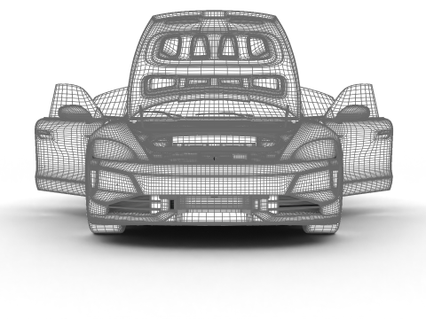 Porsche Taycan Turbo S 2025HQ Modello 3D