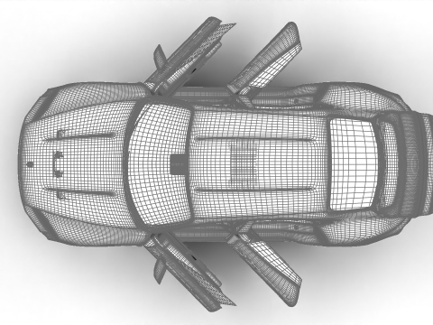 Porsche Taycan Turbo S 2025HQ Modello 3D