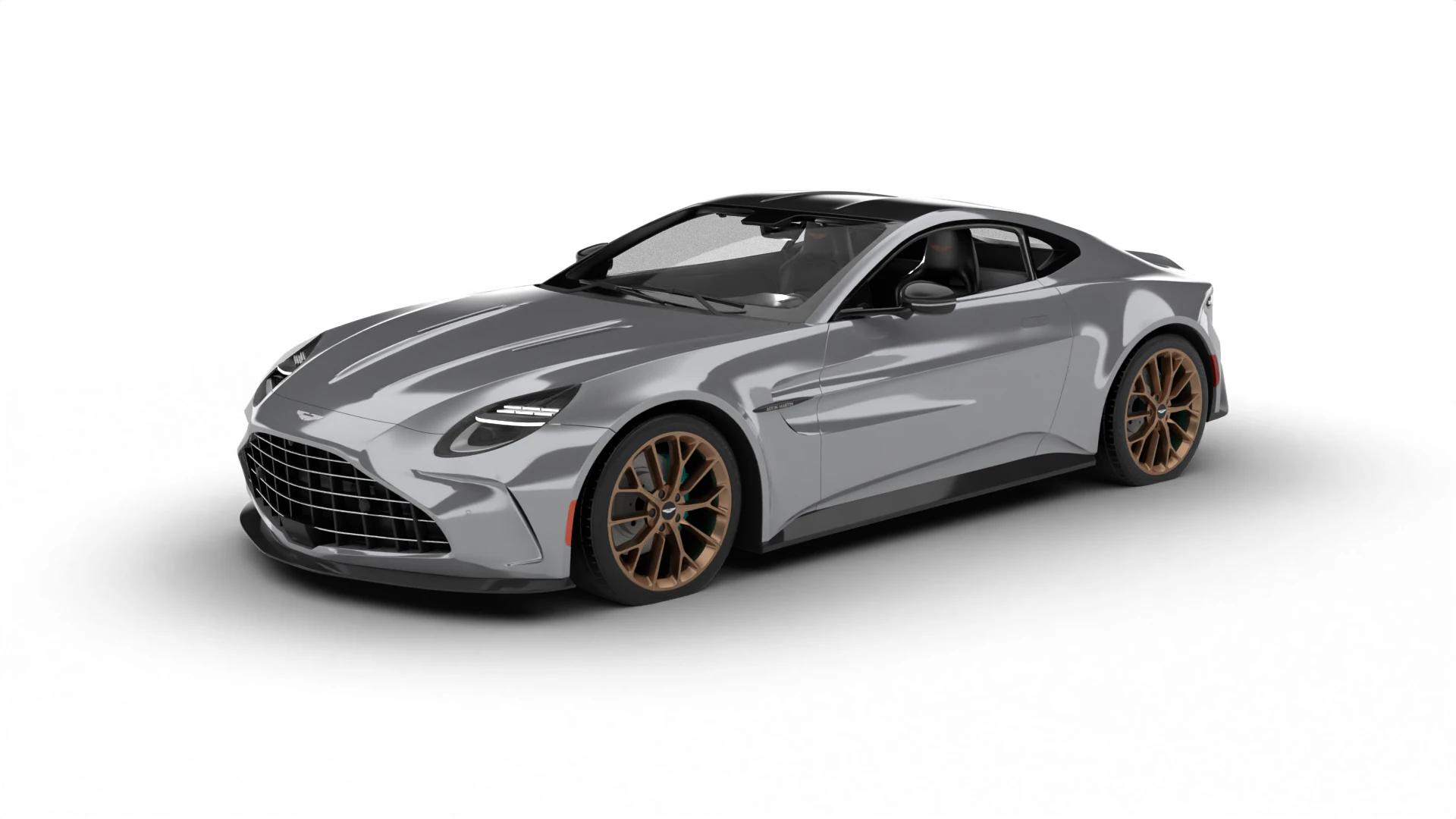 Aston Martin Vantage Argento alluminio 2025 Modello 3D .c4d .max .obj .3ds .fbx .stl .blend