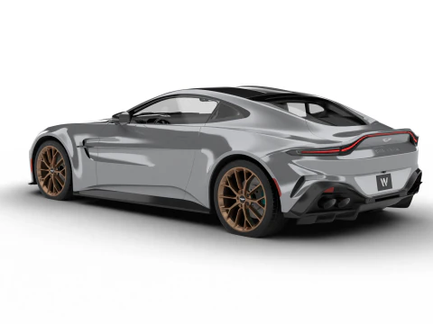 Aston Martin Vantage Argento alluminio 2025 Modello 3D