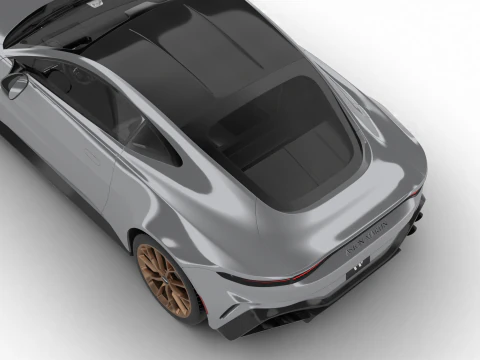 Aston Martin Vantage Argento alluminio 2025 Modello 3D