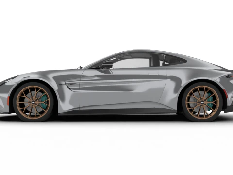 Aston Martin Vantage Argento alluminio 2025 Modello 3D