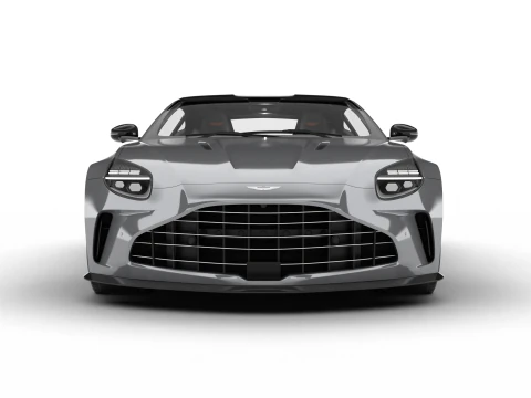 Aston Martin Vantage Argento alluminio 2025 Modello 3D