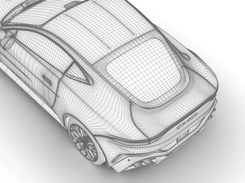 Aston Martin Vantage Argento alluminio 2025 Modello 3D