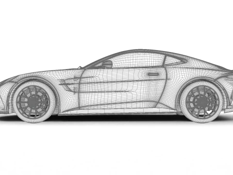 Aston Martin Vantage Argento alluminio 2025 Modello 3D