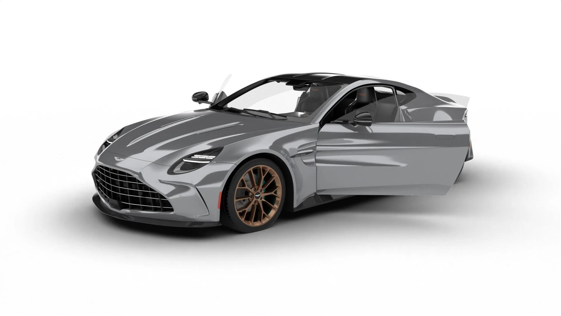 Aston Martin Vantage Aluminite Silver 2025 HQ 3D Model .c4d .max .obj .3ds .fbx .stl .blend 