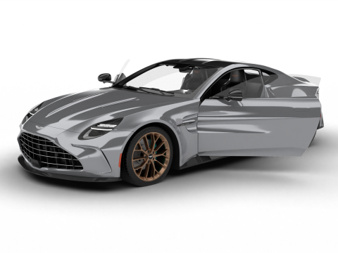 Aston Martin Vantage Aluminite Silver 2025 HQ 3D Model