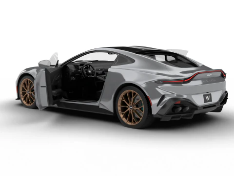 Aston Martin Vantage Aluminite Silver 2025 HQ 3D Model