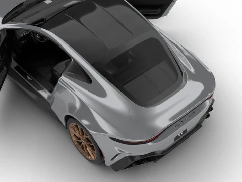 Aston Martin Vantage Aluminite Silver 2025 HQ 3D Model