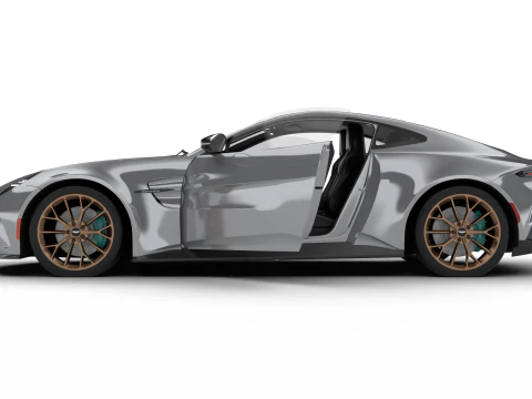 Aston Martin Vantage Aluminite Silver 2025 HQ 3D Model