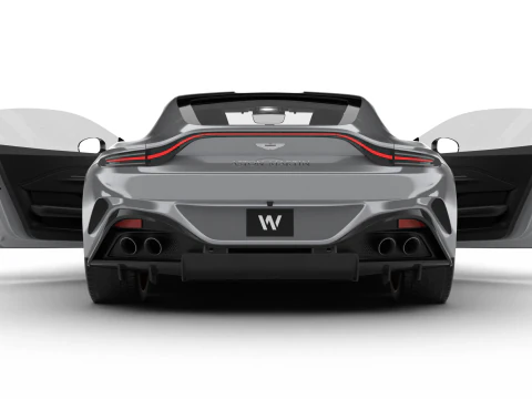 Aston Martin Vantage Aluminite Silver 2025 HQ 3D Model
