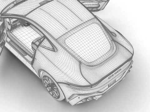 Aston Martin Vantage Aluminite Silver 2025 HQ 3D Model
