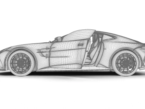 Aston Martin Vantage Aluminite Silver 2025 HQ 3D Model