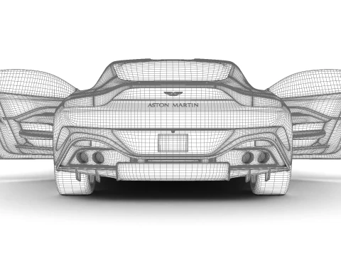 Aston Martin Vantage Aluminite Silver 2025 HQ 3D Model
