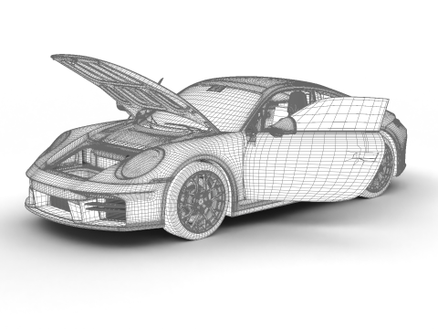 Siedziba gł&oacute;wna Porsche 911 Carrera T Formosa 2026 Model 3D