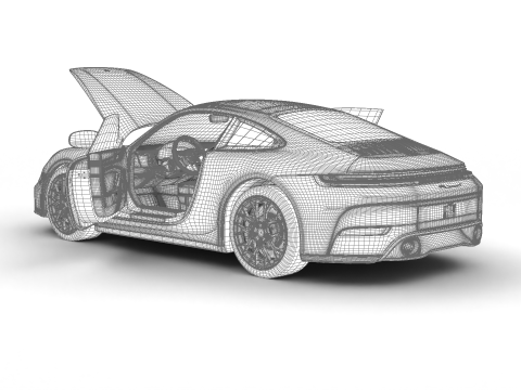 Siedziba gł&oacute;wna Porsche 911 Carrera T Formosa 2026 Model 3D