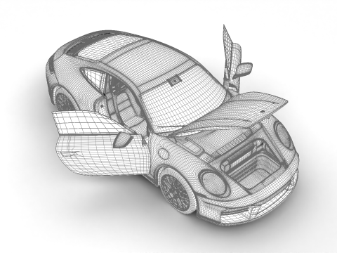 Siedziba gł&oacute;wna Porsche 911 Carrera T Formosa 2026 Model 3D