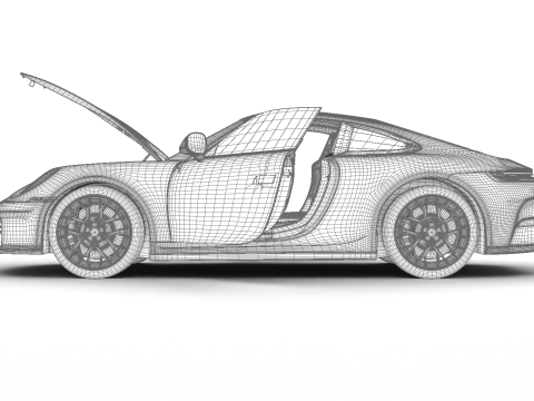 Siedziba gł&oacute;wna Porsche 911 Carrera T Formosa 2026 Model 3D