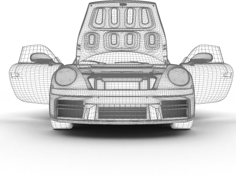 Siedziba gł&oacute;wna Porsche 911 Carrera T Formosa 2026 Model 3D